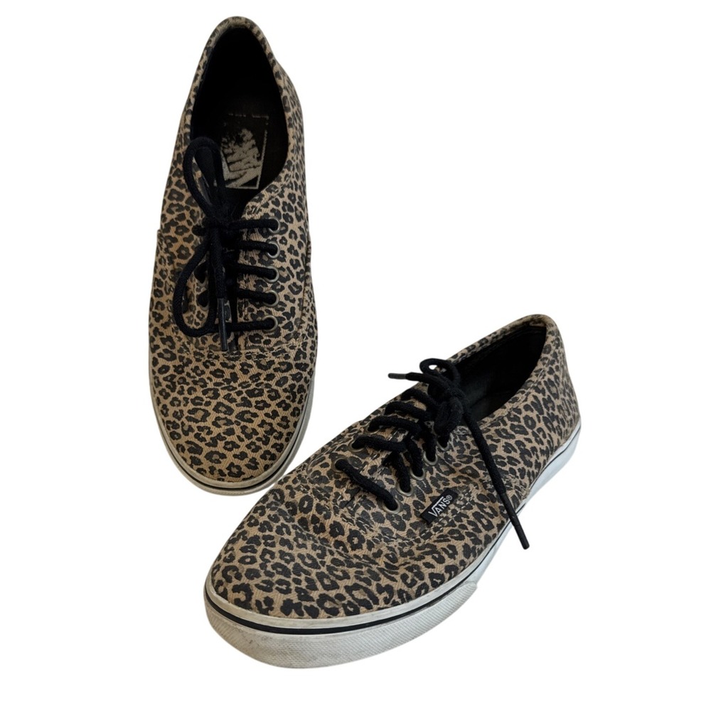 Vans Leopard Cheetah Print Brown Black Skate SHOES Womens sz 7.5, Mens 6, Unisex